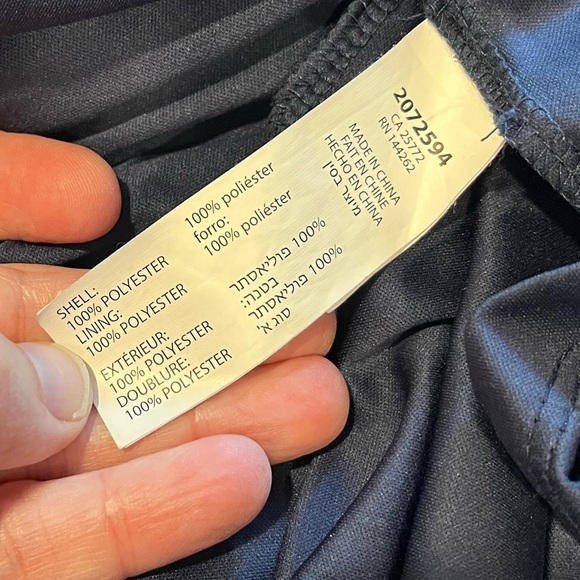 💙 DEX – Navy, Cream & Burgundy Print Dress – Size 2X - Picture 3 of 11